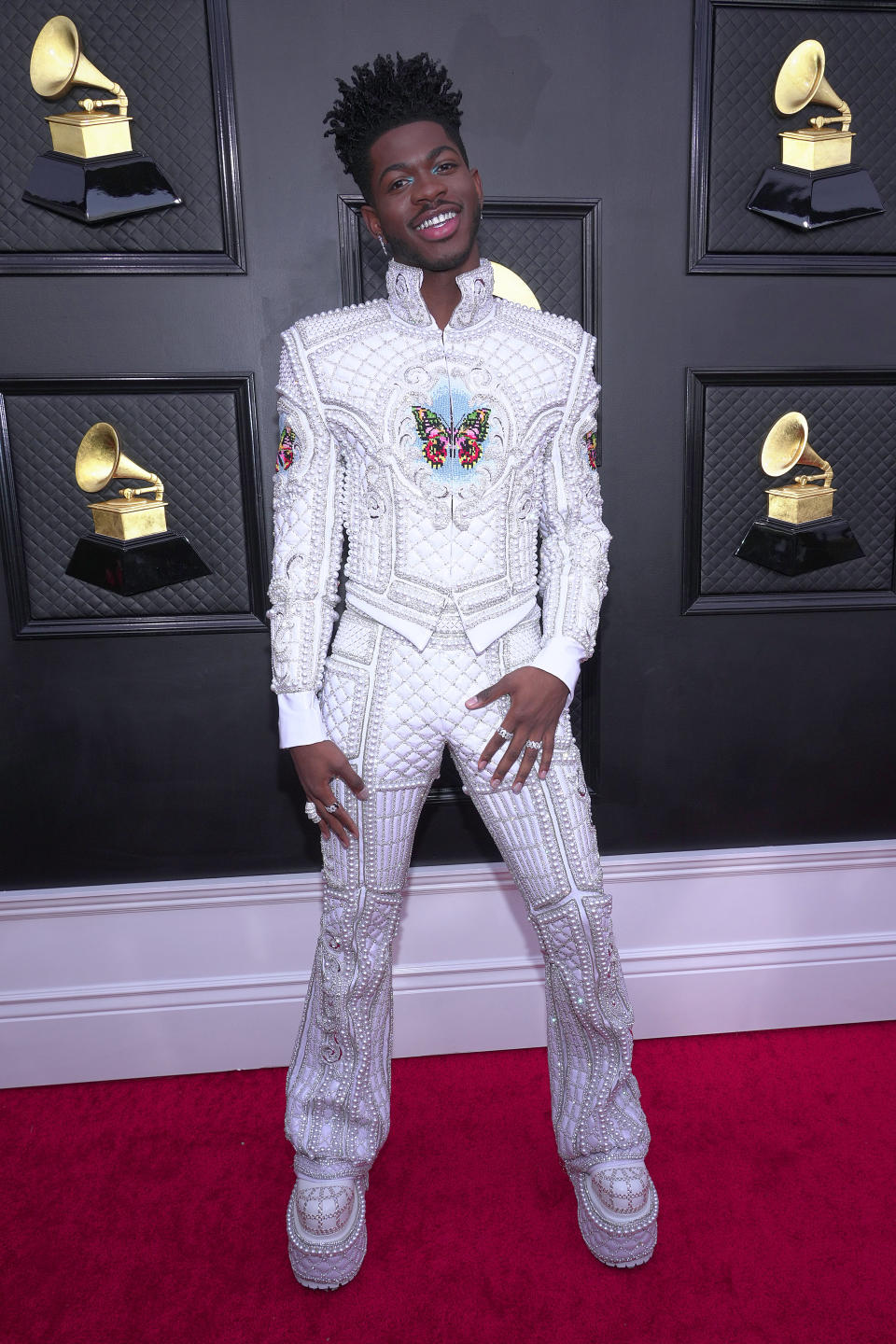Grammys 2022 Red Carpet fashion Lil Nas X 