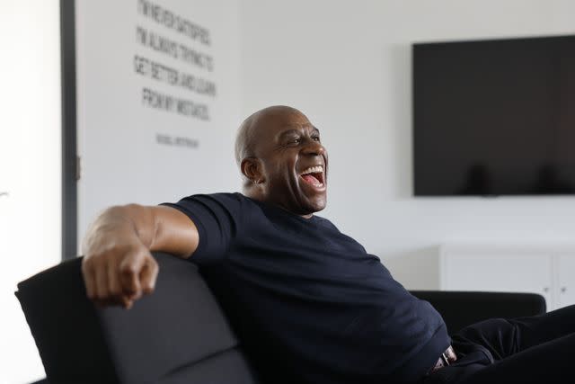 <p>Allen J. Schaben/Los Angeles Times via Getty</p> Magic Johnson in October 2023