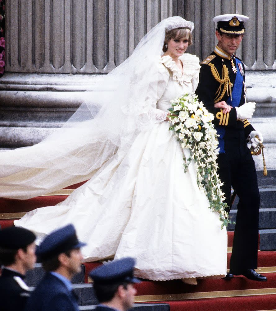 Princess Diana and Prince Charles at their 1981 wedding