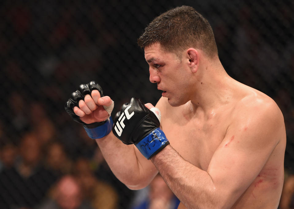 Nick Diaz will reportedly make his first UFC appearance since 2015 in March. (Getty)