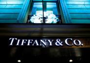 FILE PHOTO: A Tiffany & Co. logo is seen outside a store in Paris