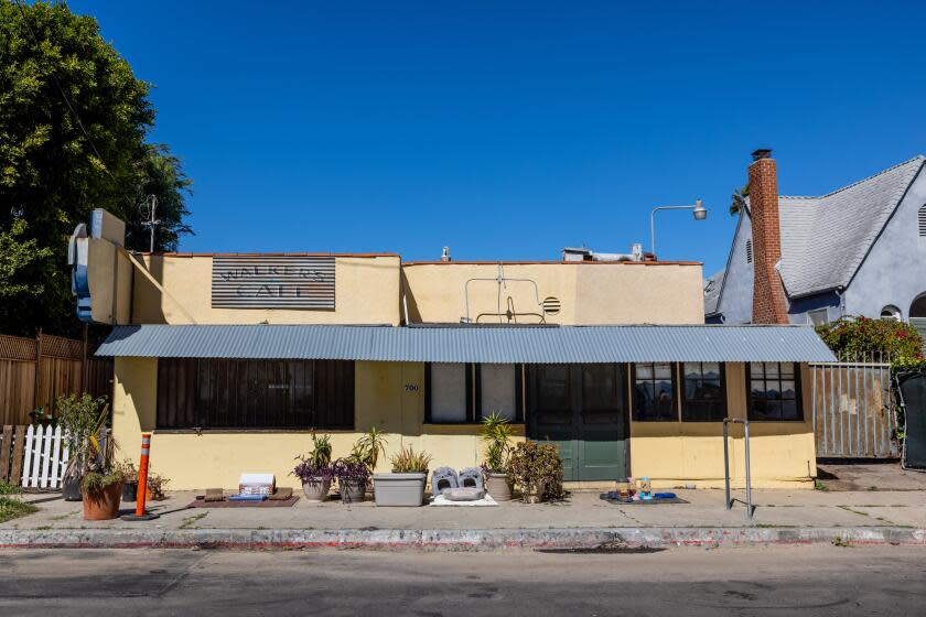 Los Angeles, CA - March 22: Walker's Cafe, at 700 W. Paseo Del Mar, in the San Pedro neighborhood of Los Angeles, CA, Tuesday, March 22, 2022. The diner, closed since October '21, was a local hangout, but also a destination for bikers and tourists, being the only restaurant in the area, located across the street from Point Fermin Park. (Jay L. Clendenin / Los Angeles Times)