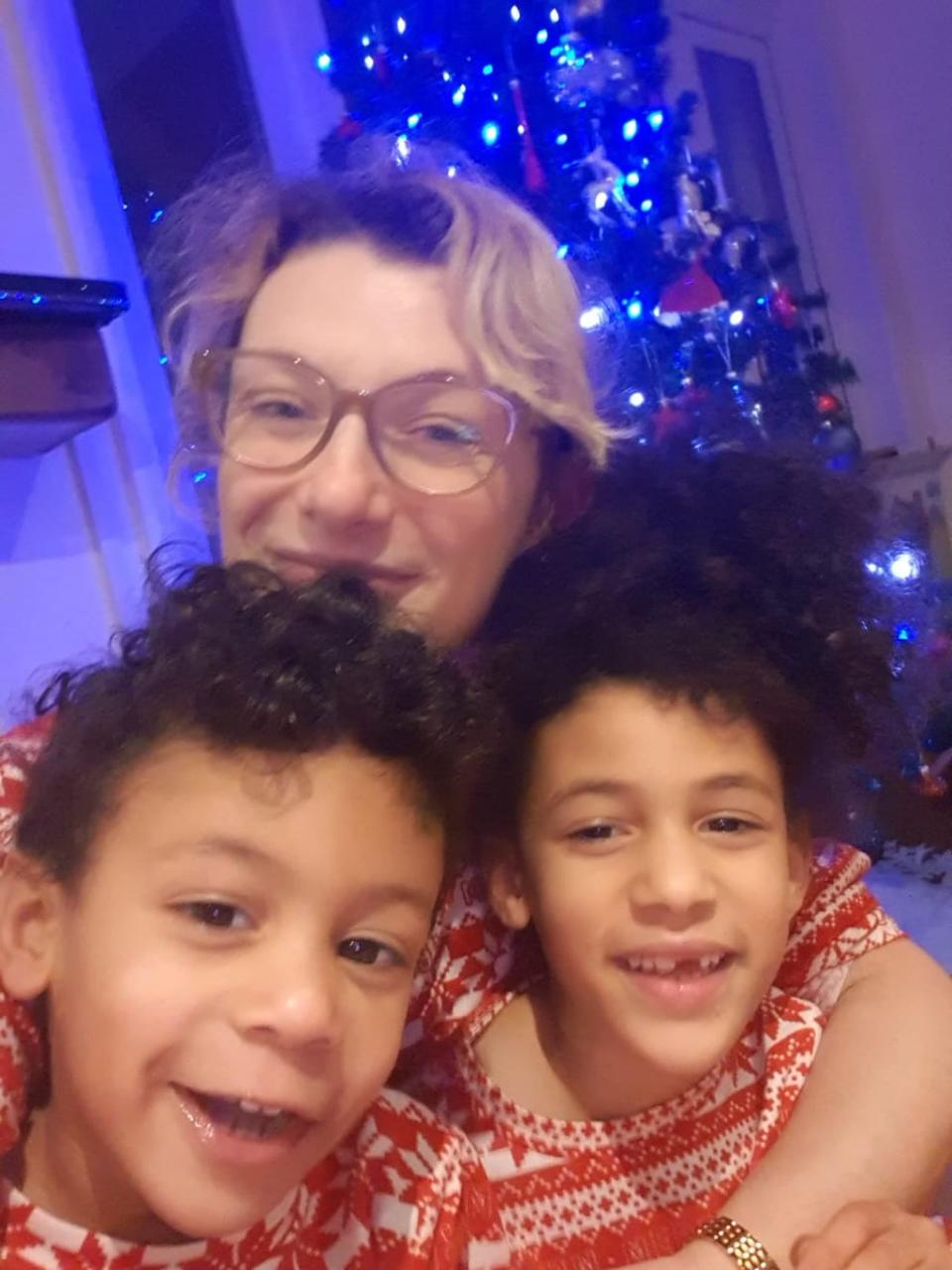 Cristina and her children had to spend Christmas without her husband Christian (Cristina Feretti)
