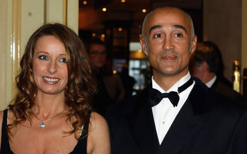 Keren with husband Andrew Ridgeley of Wham! in 2005 - Credit: Getty images