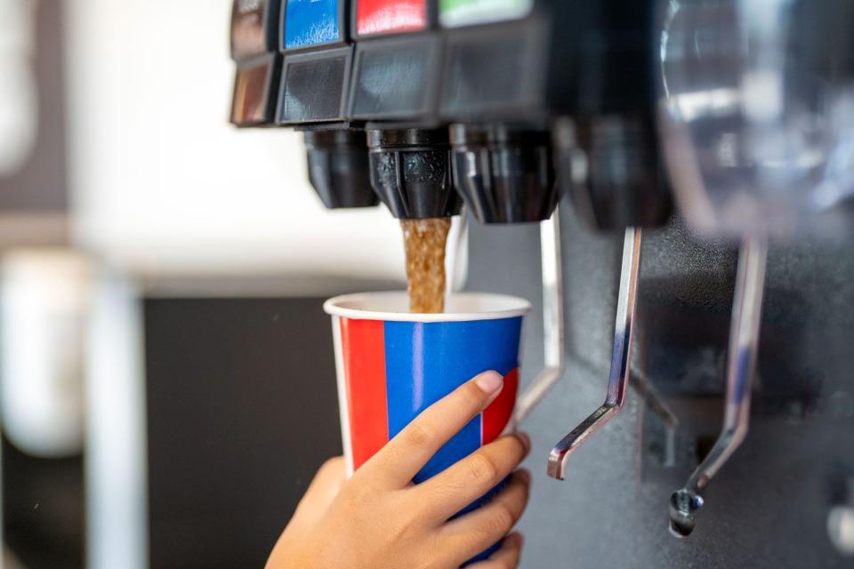<p>Getty</p> Self-serve soda machine at McDonald’s