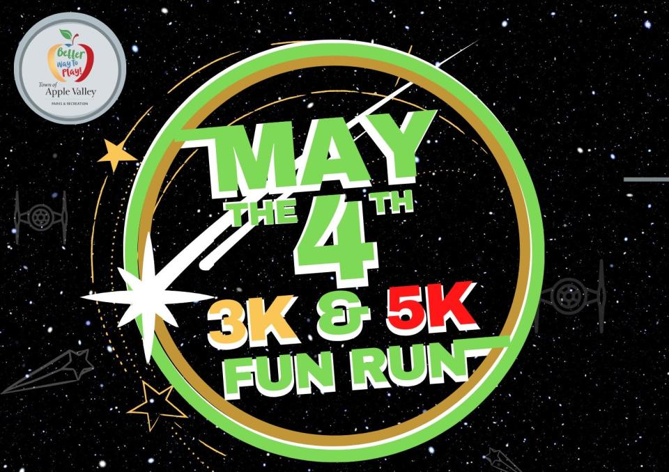 Apple Valley May the 4th 3K and 5K Fun Run flyer.