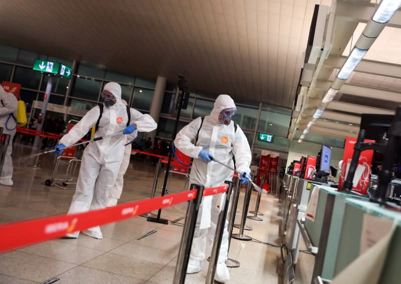 Partial lockdown as part of a 15-day state of emergency to combat the coronavirus disease (COVID-19) outbreak in Barcelona