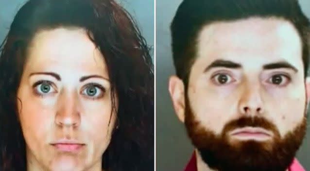 Sciortino, left, and Licciardello, right, left two children at home unsupervised for several days. Source: Fox13Now