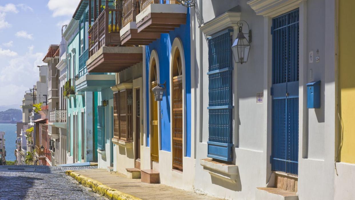 calle san justo san justo street, old san juan, puerto rico