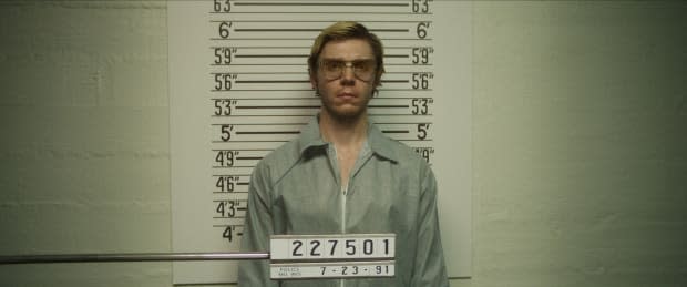 <em>Evan Peters as Jeffrey Dahmer in "DAHMER - Monster: The Jeffrey Dahmer Story" on Netflix</em><p>Netflix</p>