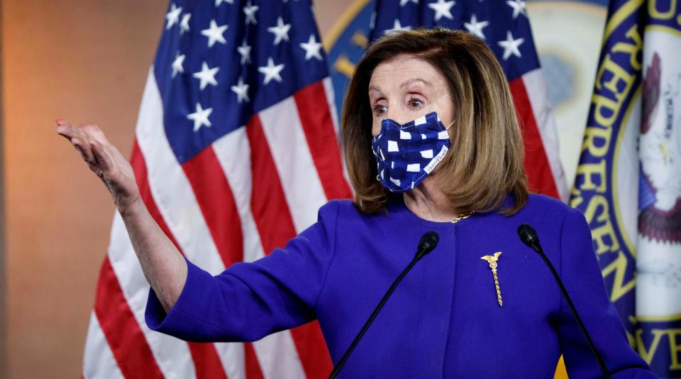 There is little reason to believe Donald Trump will benefit from a deal with Nancy Pelosi. If anything, taking the deal would throw the Republican Party into turmoil that would aid Democrats in November. (Photo: Xinhua News Agency via Getty Images)