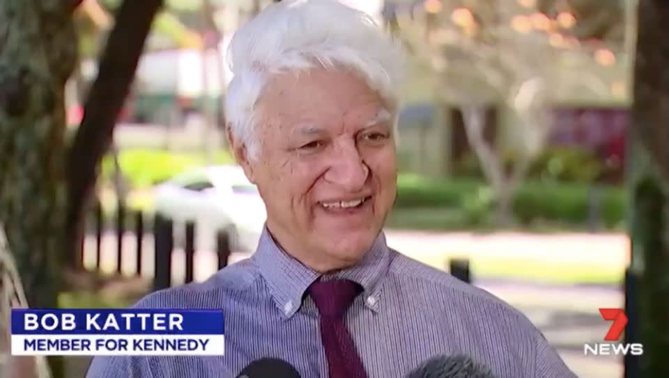Bob Katter is calling for a crocodile cull. Source: 7 News