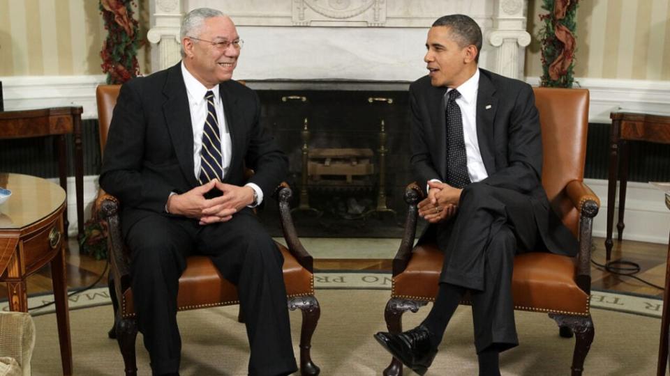 President Obama and Colin Powell