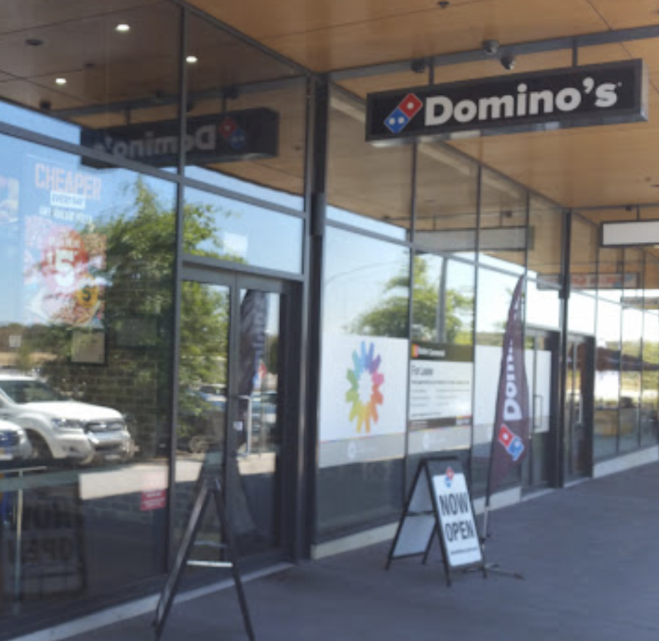 Photo shows Domino's in Casey, Canberra, where an employee saved a customer from self loathing. 