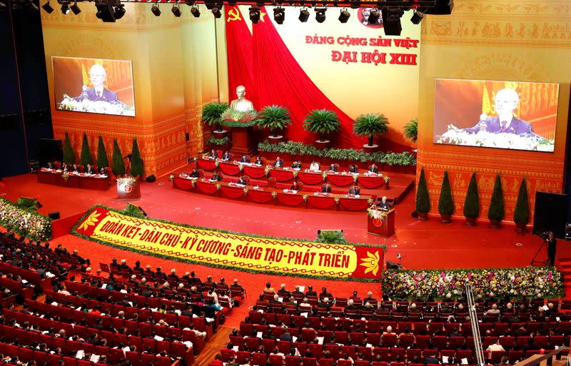 The 13th national congress of the ruling communist party of Vietnam in Hanoi