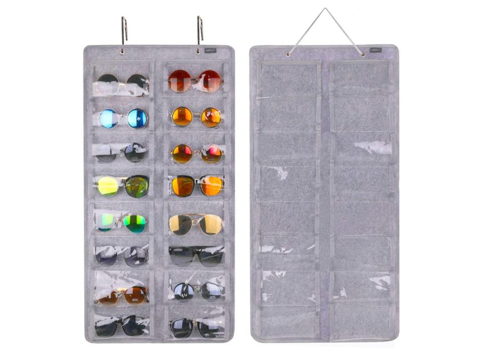 You can say goodbye to sunglasses scratches and broken arms with this organizing holder. (Source: Amazon)