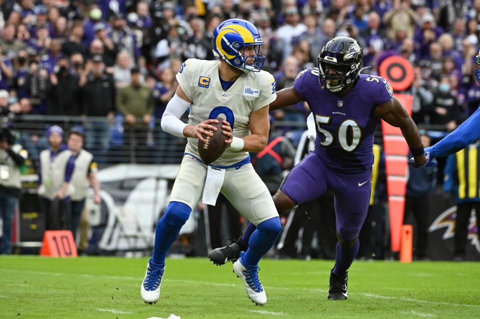 Will Matthew Stafford and the Los Angeles Rams upset the Baltimore Ravens on Sunday? NFL Week 14 picks, predictions and odds weigh in on the game.