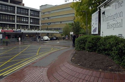 Whittington hospital: had two spare beds on Sunday