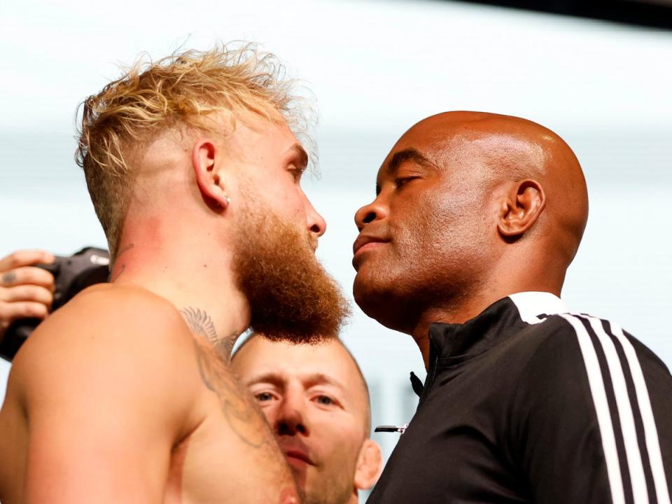 Jake Paul (left) and Anderson Silva’s face-off was hosted by ‘GSP’ (Getty Images)