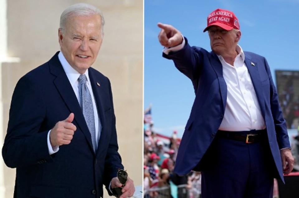 Joe Biden wished Donald Trump a happy 78th birthday from ‘one old guy to another’ (AFP/Associated Press)