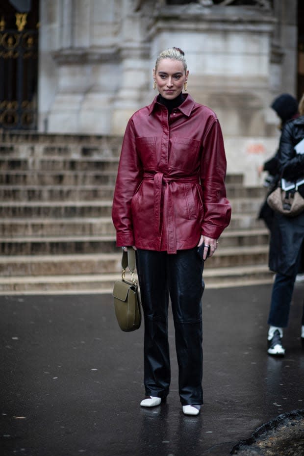 <p>On the street at Paris Fashion Week Fall 2020. </p>