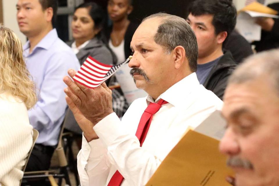 Gonzalo Barriga was one of the 40 individuals from 15 counties who were sworn in as U.S. citizens Wednesday (Dec. 20) afternoon at the U.S. Citizenship and Immigration Services Fresno field office.