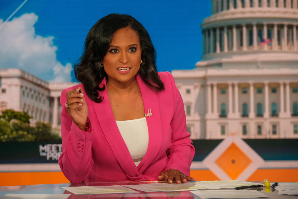 MEET THE PRESS -- Pictured: Moderator Kristen Welker appears on 