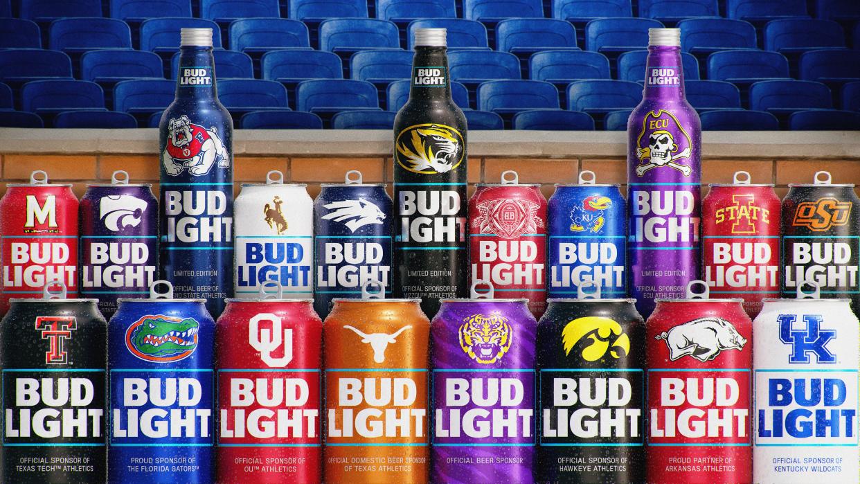 Bud Light is celebrating the return of football season by rolling out its "biggest collection of college team packaging yet," Anheuser-Busch announced Tuesday.