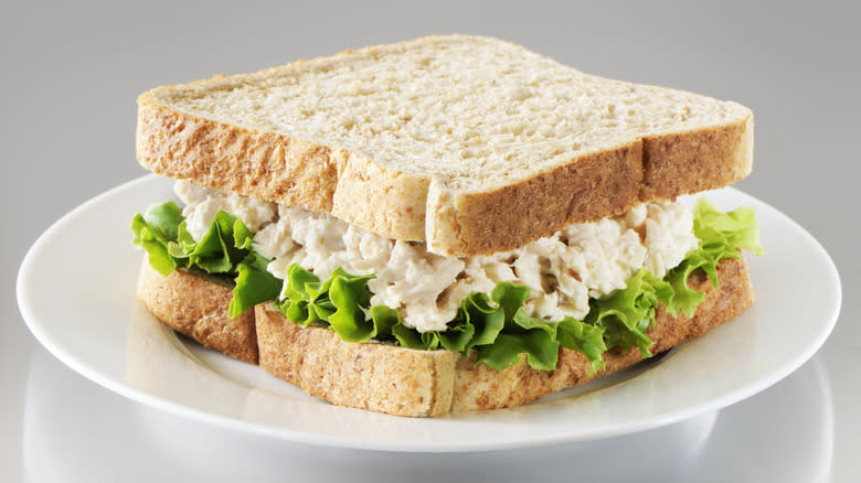 Simple tuna salad sandwich