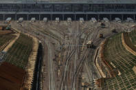 A view of the construction site of the new Kunming South Railway Station in Chenggong District of Kunming, Yunnan province, April 14, 2016. REUTERS/Wong Campion