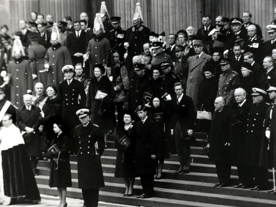 Prince Philip at Churchill funeral