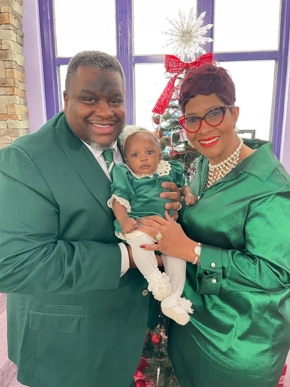 Demeatrice and Nathan Nance with their granddaughter, Madelyn Wright.