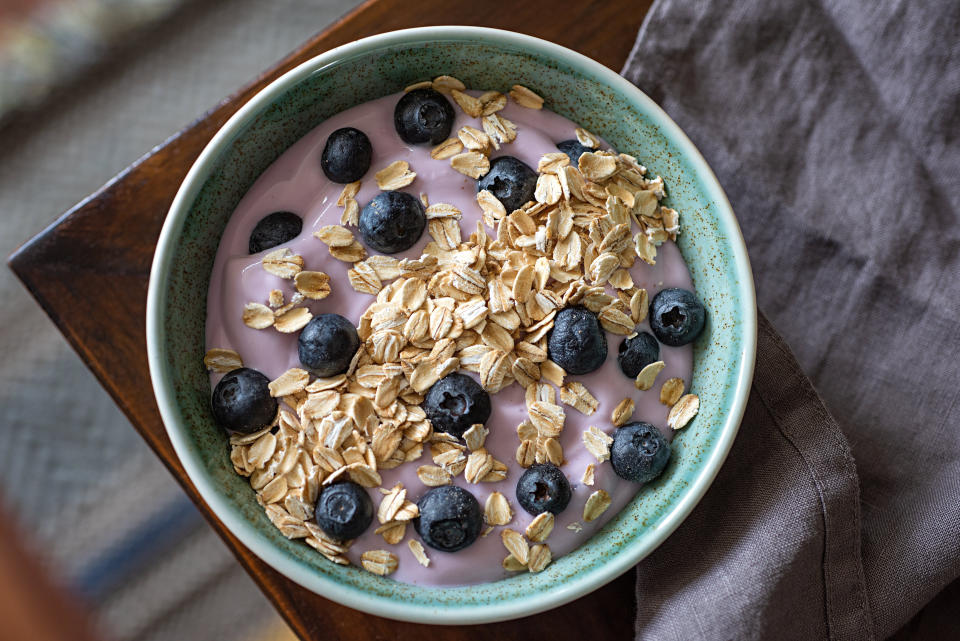 Yogurt contains probiotics that may improve gut health and, in turn, reduce anxiety.   (Photo: BURCU ATALAY TANKUT via Getty Images)