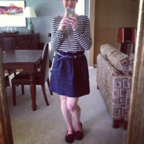 Tuesday: J. Crew City Mini and striped tee