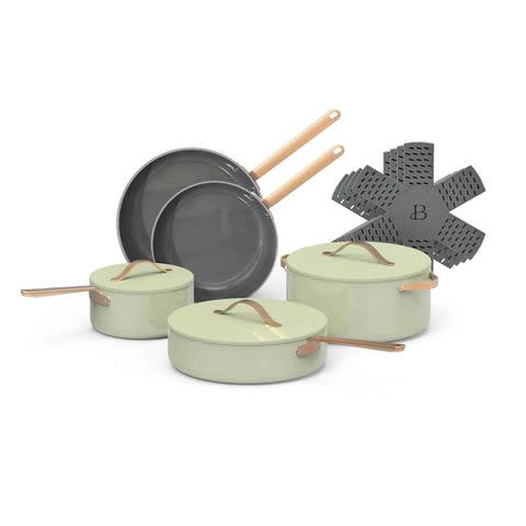 Martha Stewart Everyday Charlemont 12-Piece Aluminum Cookware Set, Teal, Size: Assorted