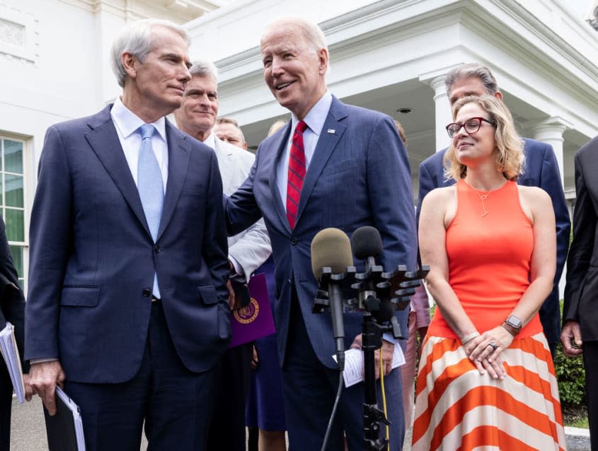 Kyrsten Sinema, Joe Biden, Rob Portman