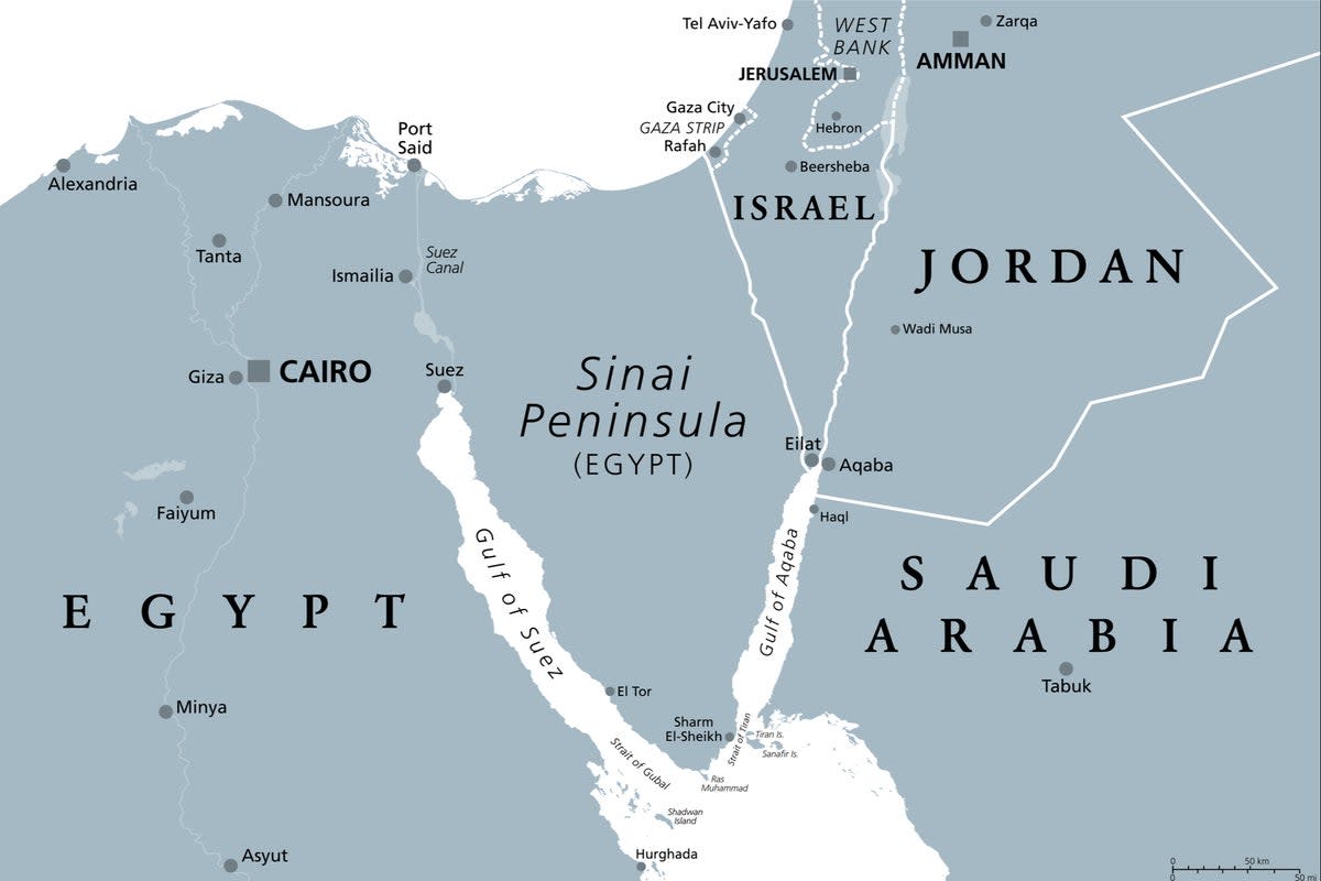 Scientists from the Undersity of Southampton say early man took water channels across the Sinai Peninsula and into Jordan (Getty)