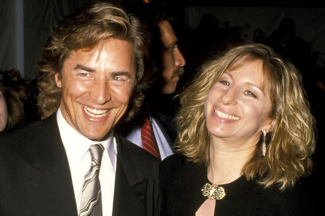 <p>Ron Galella/Ron Galella Collection via Getty Images</p> Don Johnson and Barbra Streisand