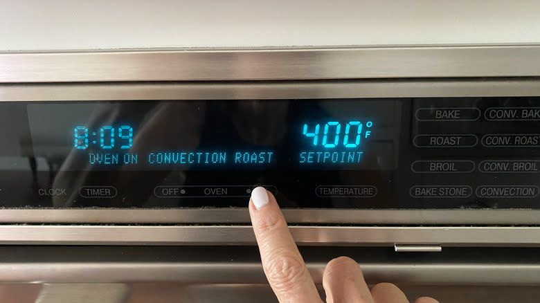 oven temperature at 400