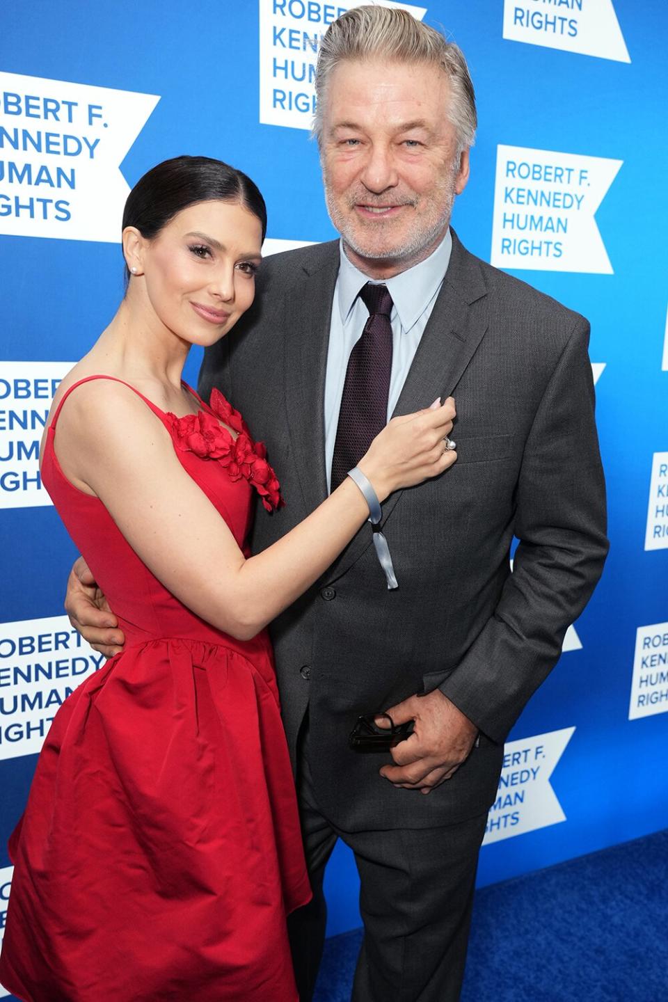 Hilaria Baldwin and Alec Baldwin attend the 2022 Robert F. Kennedy Human Rights Ripple of Hope Gala at New York Hilton on December 06, 2022 in New York City.