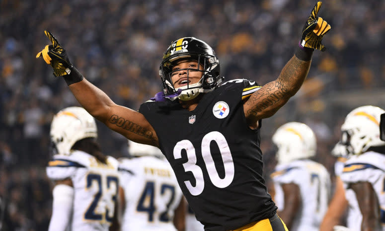 James Conner celebrating a touchdown.