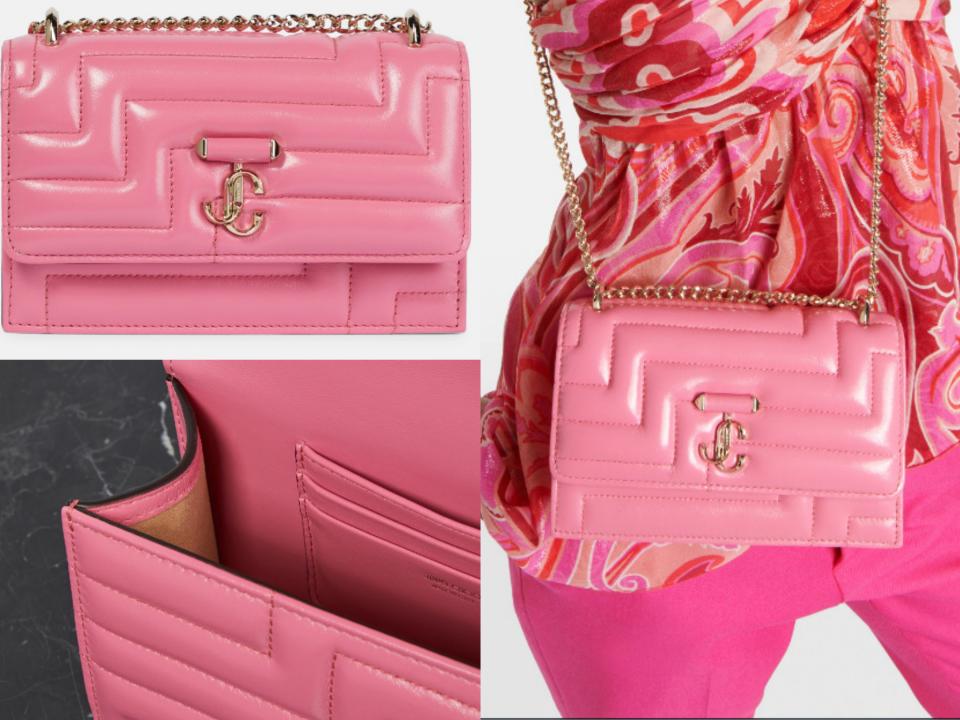 「芭比粉Barbiecore」精品包：JIMMY CHOO Bohemia肩背包，特價約NT$32,140！圖片來源：Mytheresa