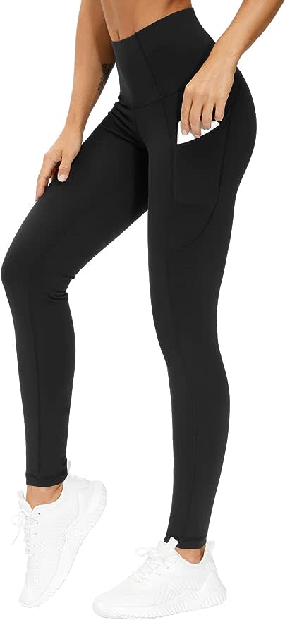 THE GYM PEOPLE Thick High Waist Yoga Pants with Pockets