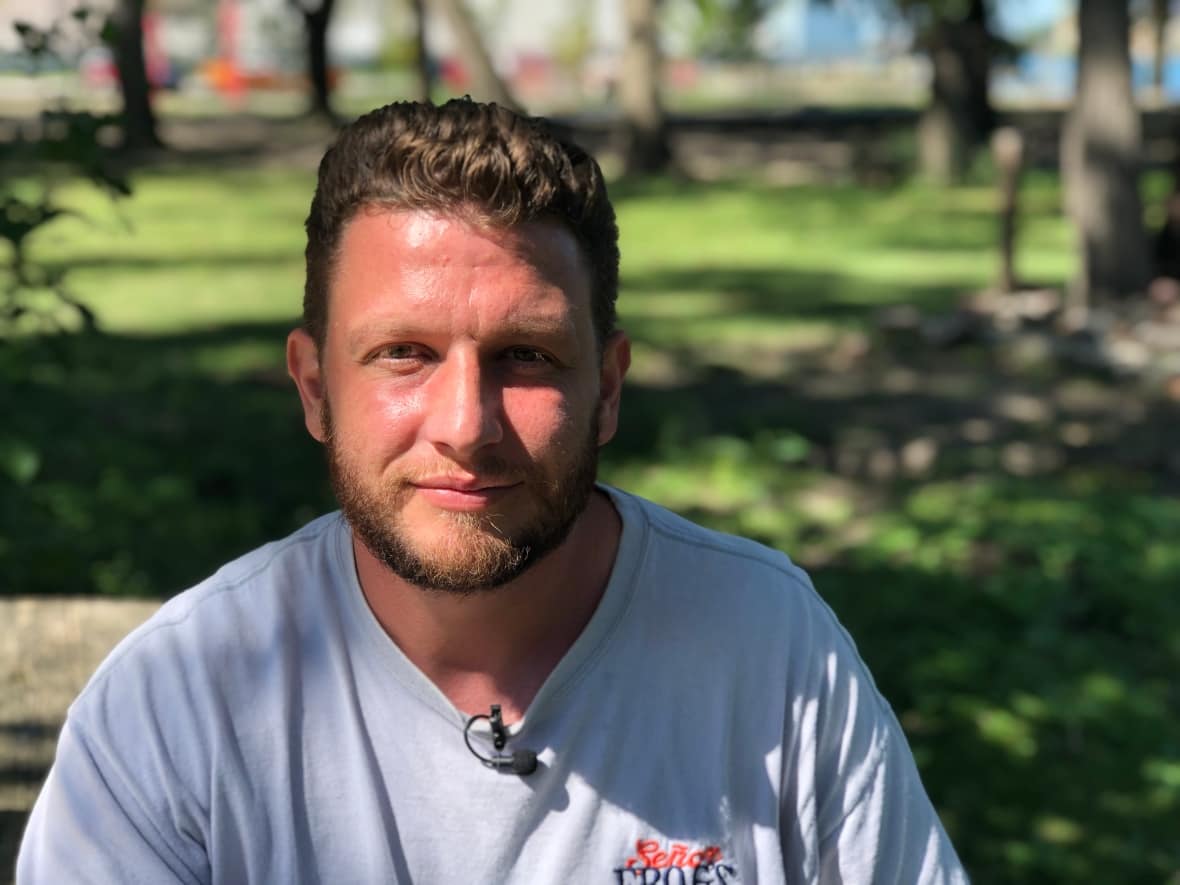 Dan Gibbs, 36, is living in transitional housing at Hand in Hand Support in Windsor, Ont. Two of his friends recently died from drug overdoses.  (Darrin Di Carlo/CBC - image credit)