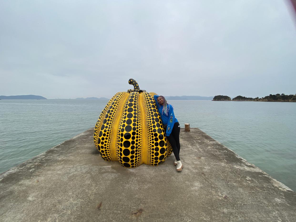 "Yellow Pumpkin" by Yayoi Kusama, Kennedy Hill, "I Spent a Day Exploring One of Japan's Art Islands."