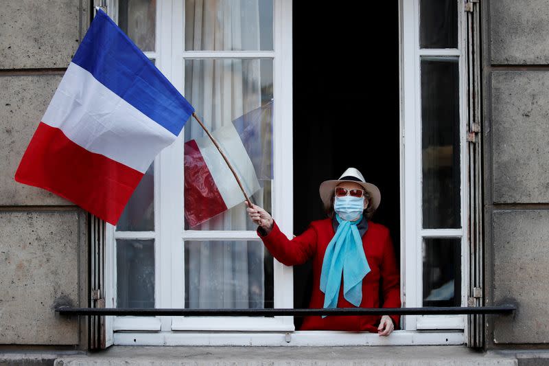 FILE PHOTO: Outbreak of the coronavirus disease (COVID-19) in Paris