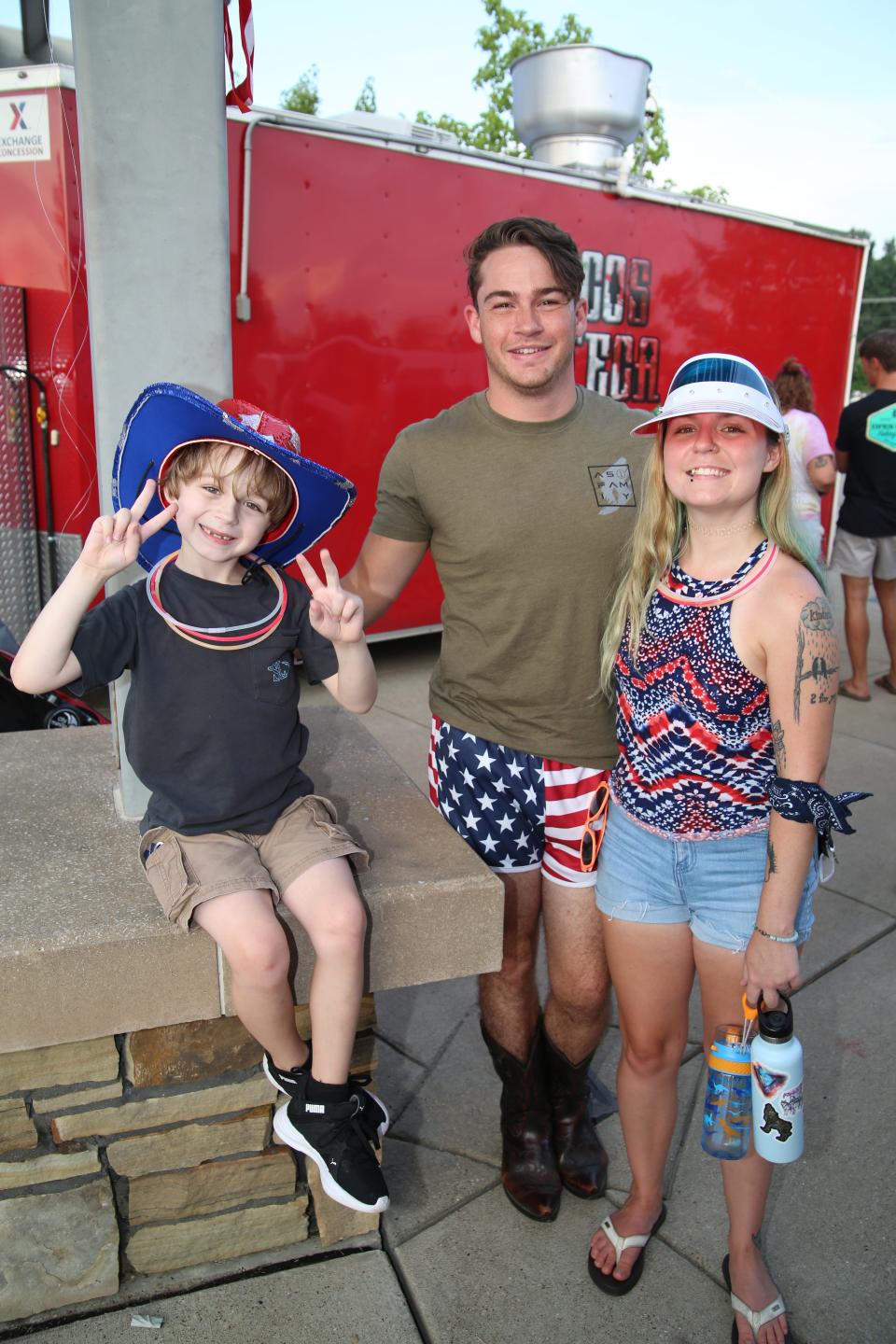 Declan Wright, Jordan Koury and Alyssa Nyilas having fun at Clarksville's Independence Day celebration.