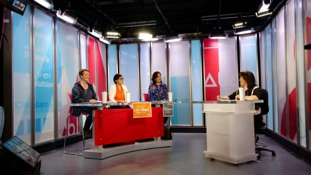 The three candidates vying to become the next MP for Nunavut participated in CBC Nunavut's election forum on Sept. 16. (Matisse Harvey/Radio-Canada - image credit)