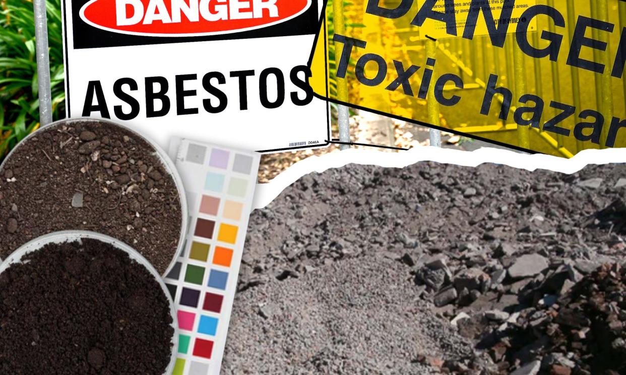 <span>Revelations will create further headaches for the NSW government facing a separate crisis related to asbestos-contaminated mulch.</span><span>Composite: Environmental Protection Agency / AAP / Alamy</span>