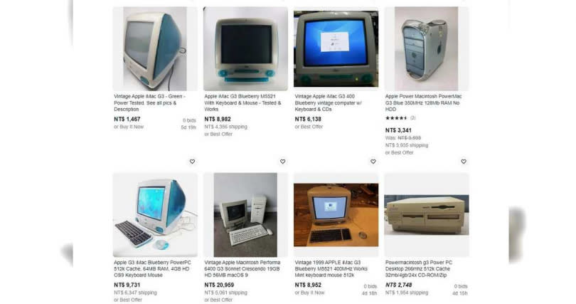 狀況好的Power Mac G3能賣到近萬甚至上萬台幣的價格。（圖／翻攝自ebay）